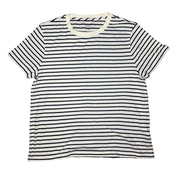 NWOT J. Crew Vintage-Wash Cotton T-Shirt in Stripe Size L - Picture 2 of 5